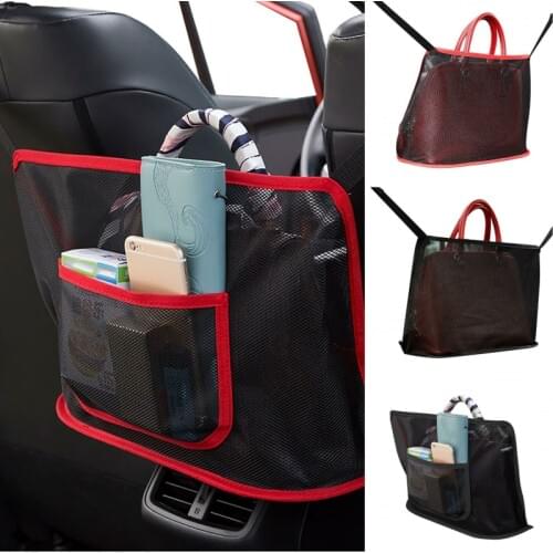 Car Net Pocket Handbag Holder Car Seat Storage Between Seat Storage Pet Net Barrier Dog Net Barrier Auto Interior Accessories