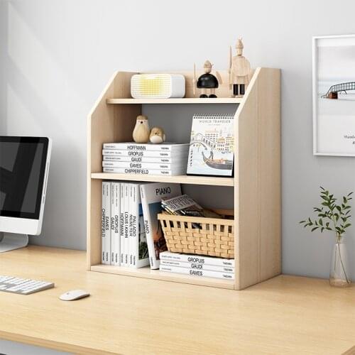 Nordic Desk Bookshelf Student Office Home Storage Rack Simple Bookcase Space Saving Simple Multi-layer Desktop Storage Rack