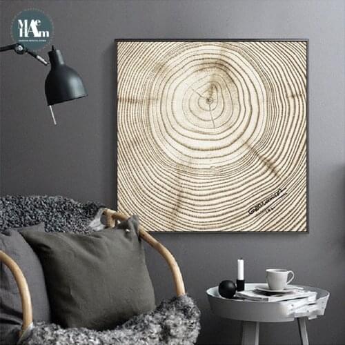 Morden Decorative Painting Posters and Prints Wall Art Canvas Painting Abstract Tree rings Pictures for Living Room No Frame