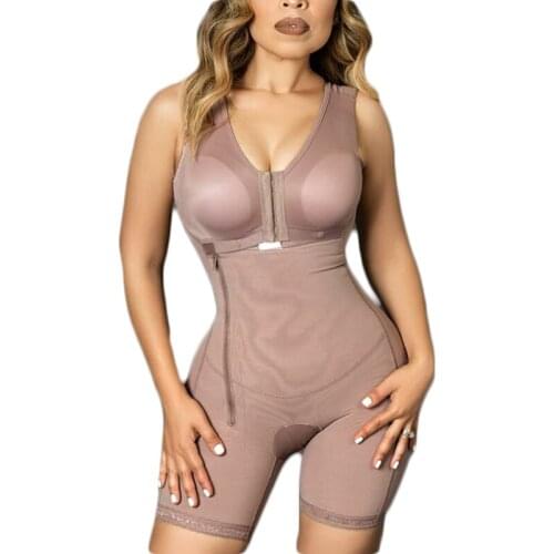 V Neck Girdle With Sleeveless Bra (Side Zipper) With Hooks Slimming Belt Sexy Lingerie Sheath Woman Flat Belly
