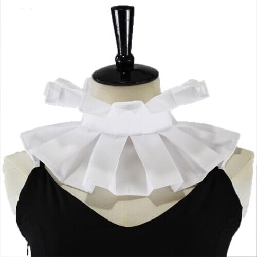 Gothic Victorian Elizabethan Ruffles Detachable Neck Ruff Collars Vintage Party Dress Accessory