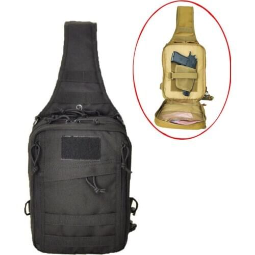 Military Tactical Gun Bag Pistol Shoulder Bag Handgun Holster Army Airsoft Pistol Holder Case Molle Hunting Sling Chest Pack