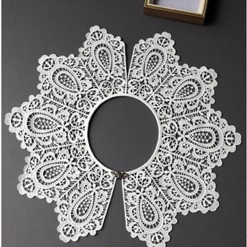2020 New Floral Lace Fake collar O Neck Sweater Shawl Women Removable collar