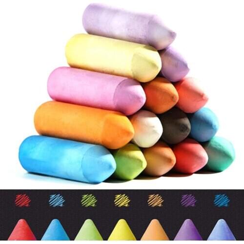 20Pcs Dustless Thick Chalk Kids Scrawling Painting Washable Pastel School Supply Children Outdoor painting