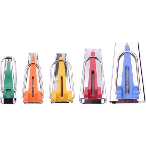 4/5pcs/Set Sewing Accessories Bias Tape Makers - 5size 6/9/12/18/25MM bias binding tape maker