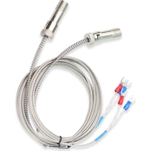 400 Degree Press K Thermocouple Sensor Detector SS Probe 1/2/3/4/5 Meter Cable RTD Industrial Temperature Controll M12 Thread