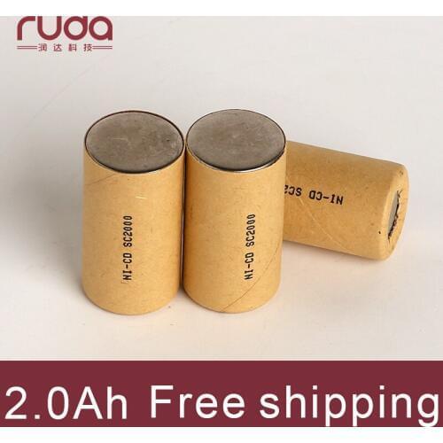 Ni cd 2000mAh 5Pcs battery pack,rechargeable battery,high power battery cell,power tool battery,Power Cell,Discharge rate 10C