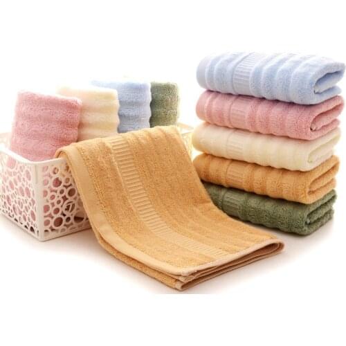 Bamboo Fiber Face Towels Bath Body Hair Towel Hand Washcloth Absorbent Wipes Terry Facecloth for Adult Bathroom 34*74cm TJ2168