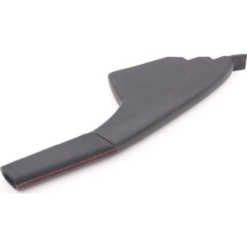 GENUINE LEATHER HAND BRAKE LEVER CASE COVER 6RD 711 461 B FOR VW POLO RED LINE