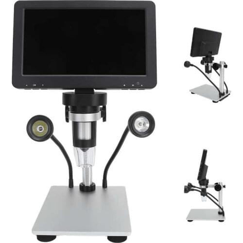 DM9 Digital Microscope 7-Inch Screen 8 LED Lights Adjustable Brightness 1200X HD Soldering Microscope Phone Repair Magnifier