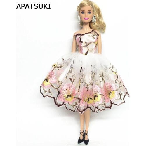 Flower Costume One-piece Dress For Barbie Doll 1/6 Fashion Party Dress Clothes For 1/6 BJD Dolls Accessories Kids Toy