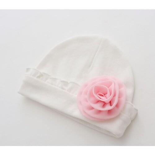 Pure Cotton Baby Hat Pprincess hat flower Bud Baby Photo Prop Outfit Baby Girl Cap Hight Quality New Flower Infant