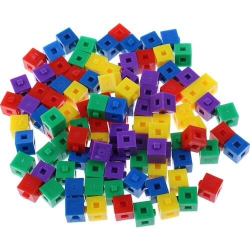100 pieces Kids Children Building Kit Stacking Cube Puzzles Bricks Boys Girls Education Learning Party Toys Gift