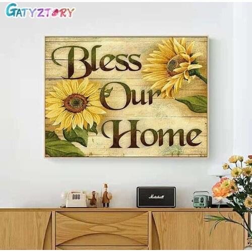 GATYZTORY DIY Diamond Embroidery letter love Diamond Painting 5D Natural cartoon New Arrival Room Decoration