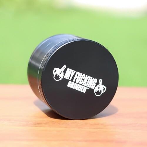 MY FUCKING Black Metal Tobacco Herb Grinder 4 Size Zinc Alloy Smoking Grinder Crusher