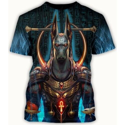CLOOCL Summer Men T-shirts Ancient Egypt Gods 3D Print Goddesses Pharaoh Tee Shirt Short Sleeve Plus Size Fashion Pullover Tops