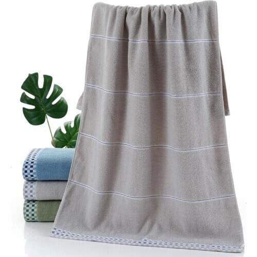 YMQY Drop Shipping 2018 Man Plaid solid Bath Towel for adults 100% cotton Soft Swimming Beach Bath Towel toalha de praia