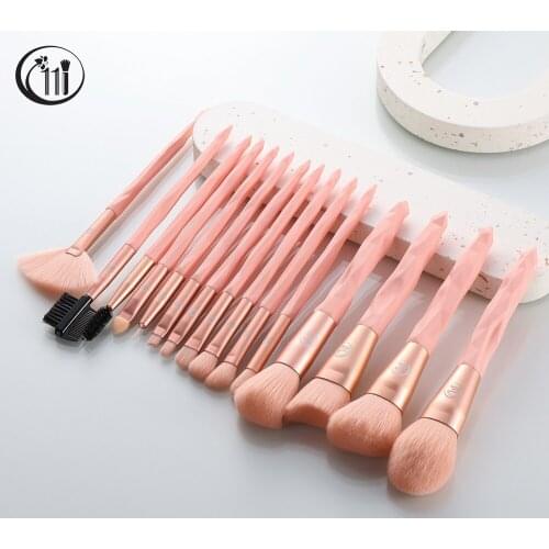 Kosmetyki Multifunctional Pink Makeup Brushes Set Powder Eyeshadow Eyelash Eyeliner Lip Eyebrow Comb Brush Cosmetic Beauty Tools