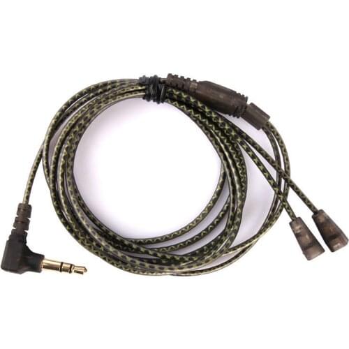 Earmax Green Snake Print Audio Earphone Headset Headphone Cable Wire For IE8I IE80 IE8 ER80