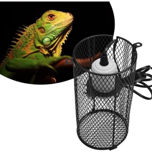 Pet Heating lamp Infrared Ceramic Light With Safety Cage Emitter Heat Lamp Pet Supplies Chickens Reptile Snake Lizard Lamp