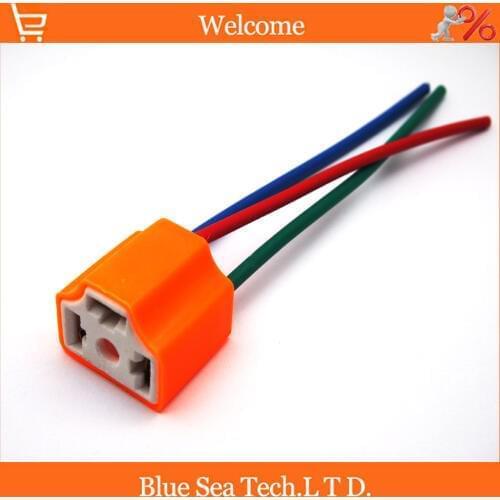 Sample,5 PCS 3Pin 7.8mm H4-2A ceramic Car lamp connector with cable,H4 Auto Headlight plug for toyota VW car ect