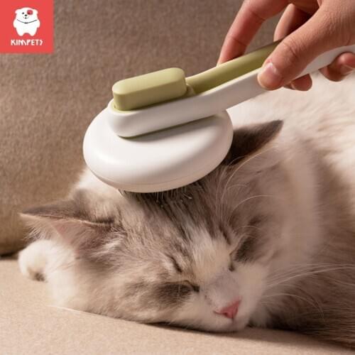Kimpets Hollow Needle Comb Cat Comb Brush Cat Hair Comb Pet Dog Hair to Float Dog Cat Hair Cleaner