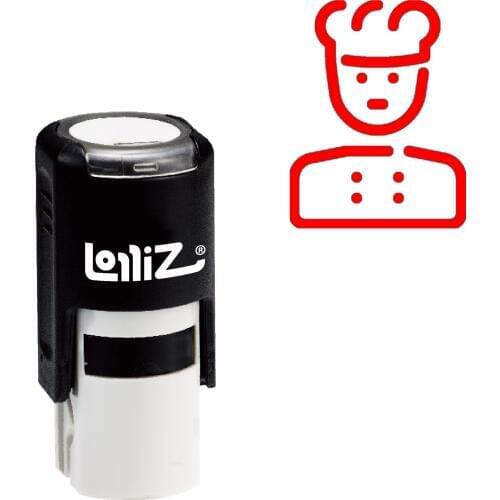 LolliZ Chef Self-Inking Rubber Stamp - Modern Symbol Series