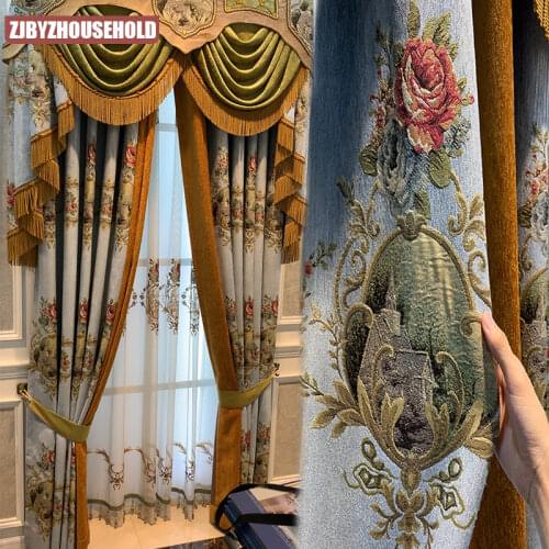 Modern European-style Luxury Atmosphere Luxury High-end Curtains for Living Room Bedroom Study Blackout Curtains