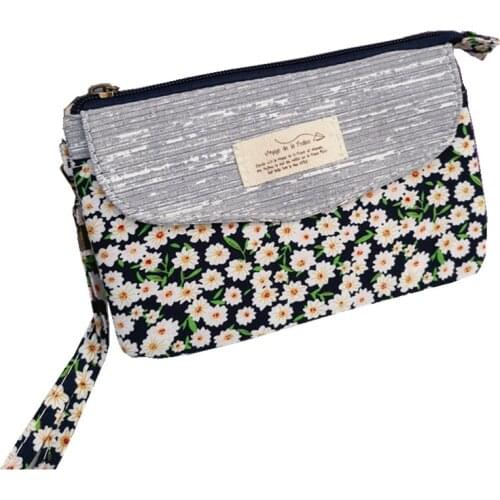 Cotton Floral Womens Coin Purse Ladies Long Wallets Sack Bags Female Small Phone Pouches Girls Carteiras Organizer Handbags