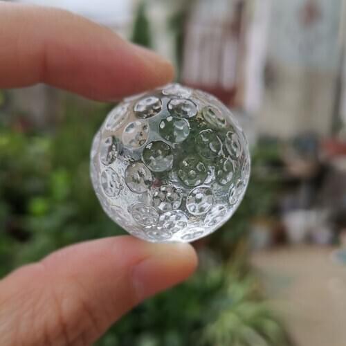 30/40mm Crystal Golf Ball Glass Sphere Home Decoration Crafts Furnishing Ornaments Business Sports Souvenir Gifts