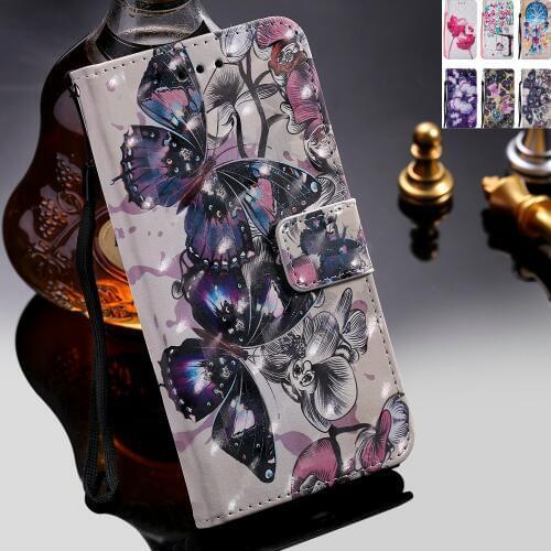 Sunjolly for Huawei P8 Lite 2017 Lanyard 3D Phone Case Stand Holder Flip Wallet Cover coque fundas for Huawei P8 P9 Lite Cases