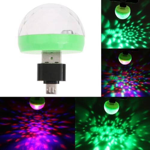 Mini USB Led Wedding Party Lights Portable Crystal Magic Ball Home Party Karaoke Decorations Colorful Stage LED Disco Light