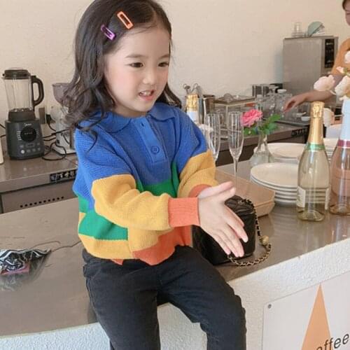 Girls Sweater Babys Coat Outwear 2021 Cute Thicken Warm Winter Autumn Knitting Scoop Pullover Christmas Gift Childrens Clothin