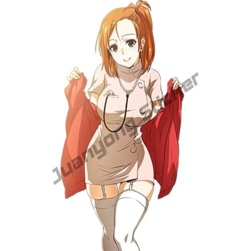 Cartoon Anime Girl Racing PARK Aju Vinyl Car Rally Sticker for Bumper Guitar Decal Waterproof Hood Protective Exterior KK13x9cm