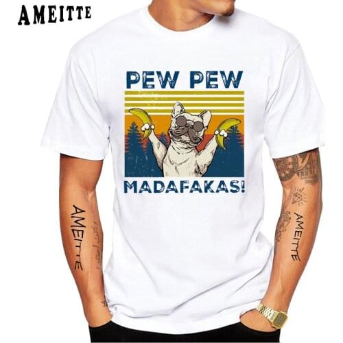 Bear Beer Vintage T-Shirt New Summer Men Short Sleeve Fashion White Casual Tops Hip Hop Style Animal Design Cool Boy Tees