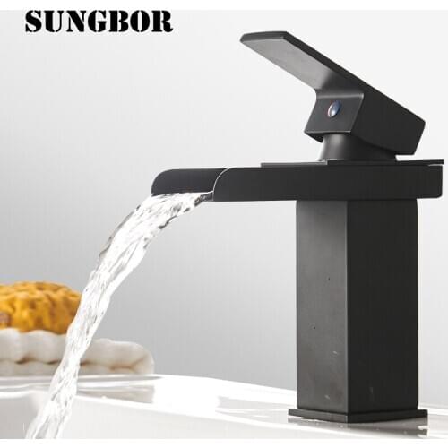 Waterfall hot and cold above counter basin washbasin hot and cold faucet bathroom cabinet toilet toilet