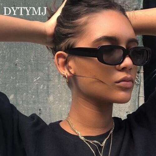 DYTYMJ Rectangle Sunglasses Women Small Frame Sunglasses Women Gradient Sun Glasses for Men Fashion Candy Color Gafas De Sol