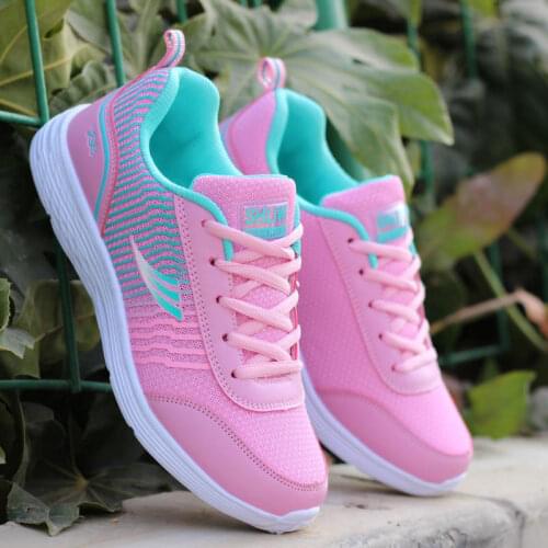 Spring and Autumn Ladies Daily Womens Shoes Casual Sports Korean Fashion Breathable Flat Bottom Running Light Travel Sneakers