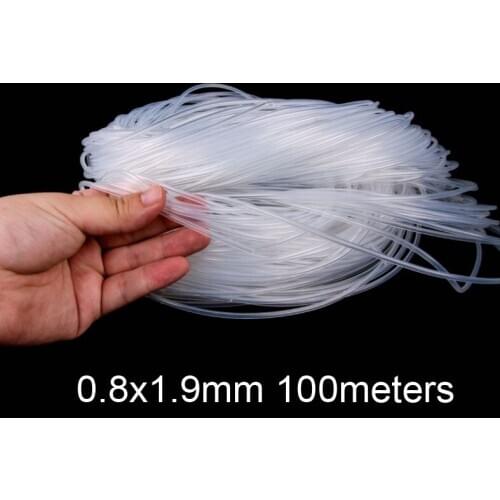 0.8x1.9mm 100 meter 0.8 Transparent silica gel tube food grade silicone tube lucency silicon hose FDA tasteless capillary tubing