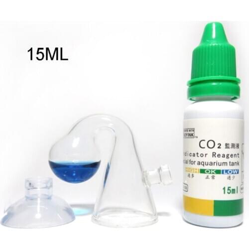 1Set CO2 Sucker Type Checker CO2 Tester Glass Monitor for Aquarium Freshwater