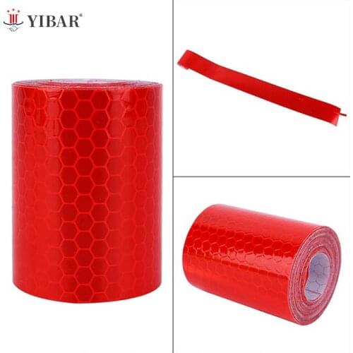 1PC 1m*5cm Car Truck Reflective Self-adhesive Safety Warning Tape Roll Film Sticker