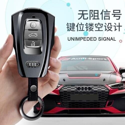 1 Pcs ABS Car Remote Key Cover Case Key Shell chain For Audi A3 A4 A5 A6 A7 Q2 Q3 Q3 Q5 Q8 R8 RS3 RS4 RS6 A4L A6L TT Car styling