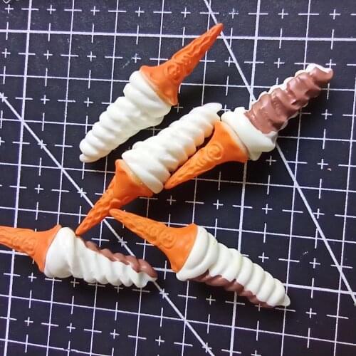 1pcs/lot resin two color ice cream cone 39mm Cabochons Hair Bow Center Card Frame Making Craft DIY