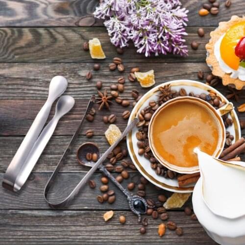 1Pc Stainless Steel Ice Tongs, Metal Thickened Sugar Cubes, Ice Cubes, Ice Tartar, Ice Tongs, Food Tongs