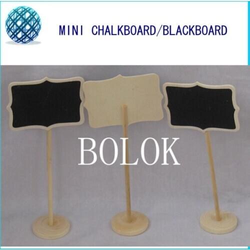 100pcs/lot Mini wooden chalkboard, blackboard with stands, used for Wedding Table Decoration
