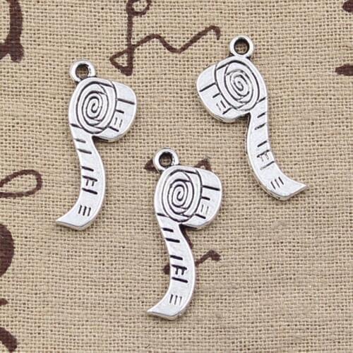 20pcs Charms Tape Measure Ruler 27x11mm Antique Bronze Silver Color Pendants Making DIY Handmade Tibetan Bronze Jewelry