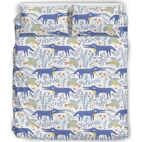 3-Piece Comfortable Sets Lightweight Graphics Simplicity Line Full-Printed Microfiber Bedding Set with 2 Matching Pillowcases
