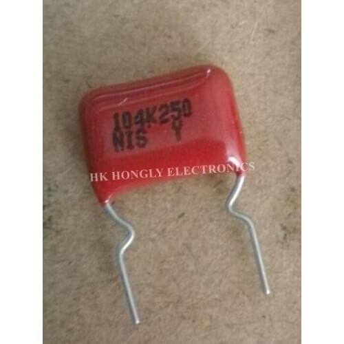 50PCS CBB 104K250 434K250 0.1UF 0.43UF 250V P=10mm P=12mm Film Capacitor