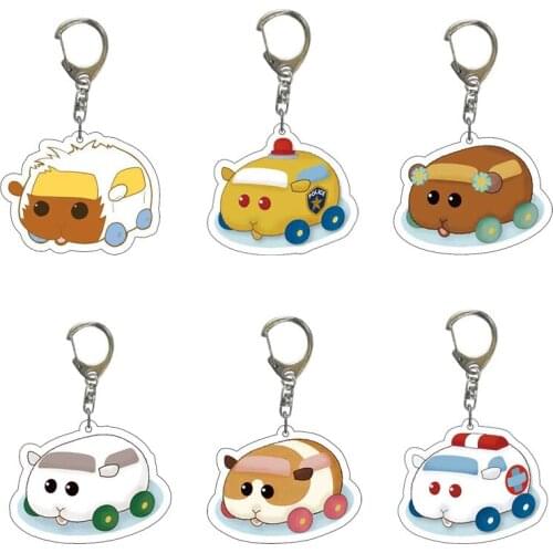 Anime PUIPUI Molcar Cosplay acrylic key ring Cartoon hanging ornaments surrounding key chain
