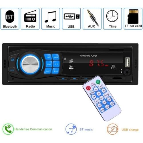 12V Car Bluetooth Stereo Audio FM Radio Hands-free AUX USB MP3 Music Player Wireless Receiver Car FM Radio Module Audio Adapter